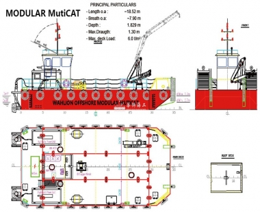 船舶项目丨18m组合式多用途工作船方案