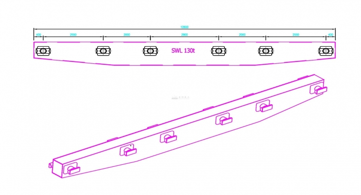 SWL 130t 吊梁