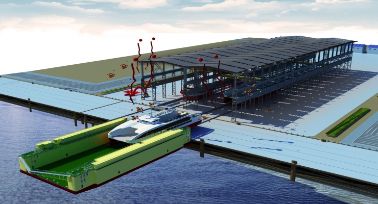 船厂浮船坞效果图设计