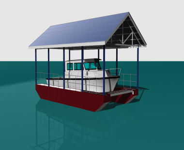 码头项目丨10m遮阳码头艇屋